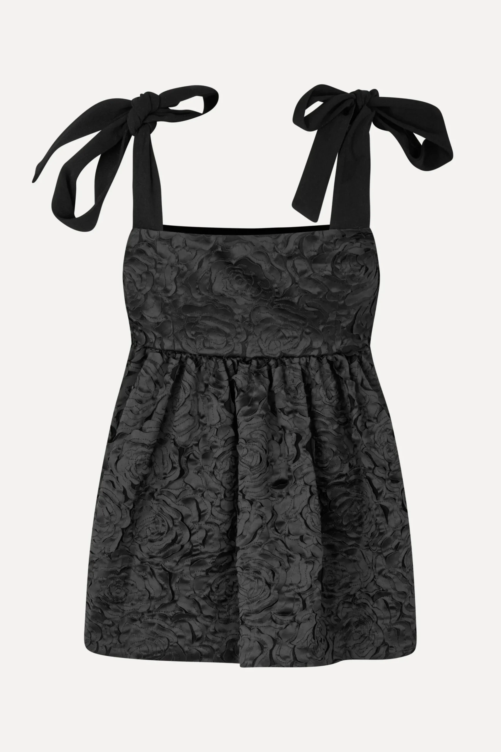 STINE GOYA Contrasted Tie Top - Jet Black JetBlack New