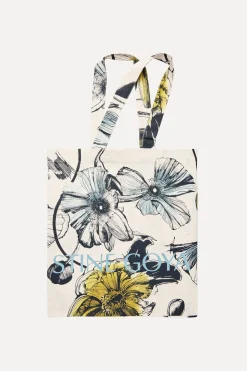 STINE GOYA Cotton Tote - Fine Line Poppies FineLinePoppies Flash Sale