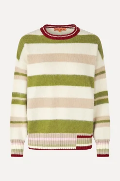 STINE GOYA Crew Neck Sweater - Alpaca Stripe AlpacaStripe Cheap