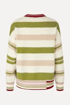 STINE GOYA Crew Neck Sweater - Alpaca Stripe AlpacaStripe Cheap