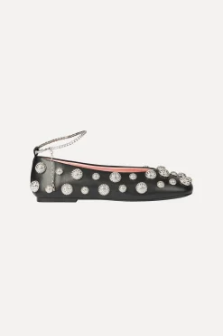 STINE GOYA Crystal Studs Ballerina - Black Cheap