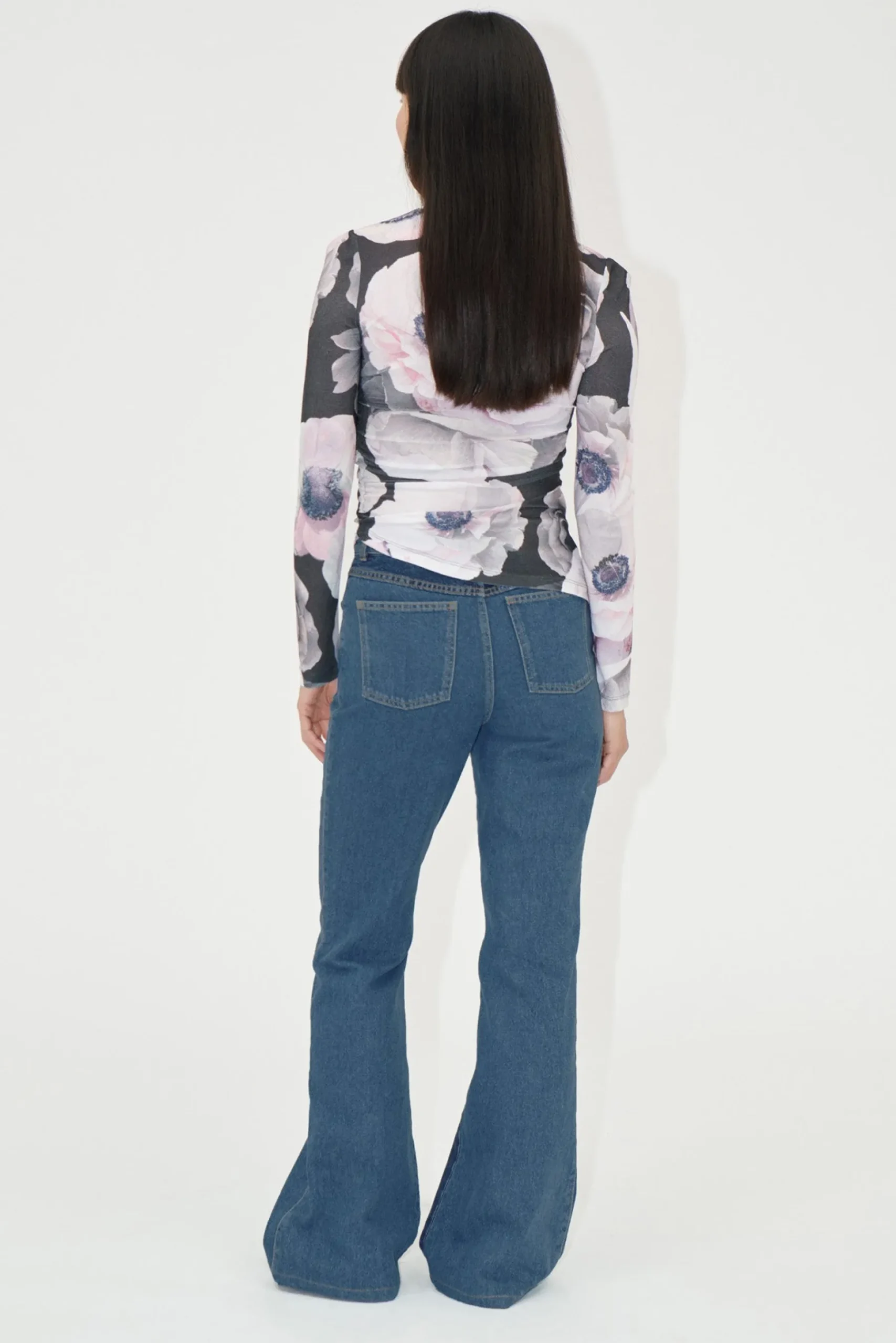 STINE GOYA Denim Flared Pants - Two Tone Denim TwoToneDenim Shop
