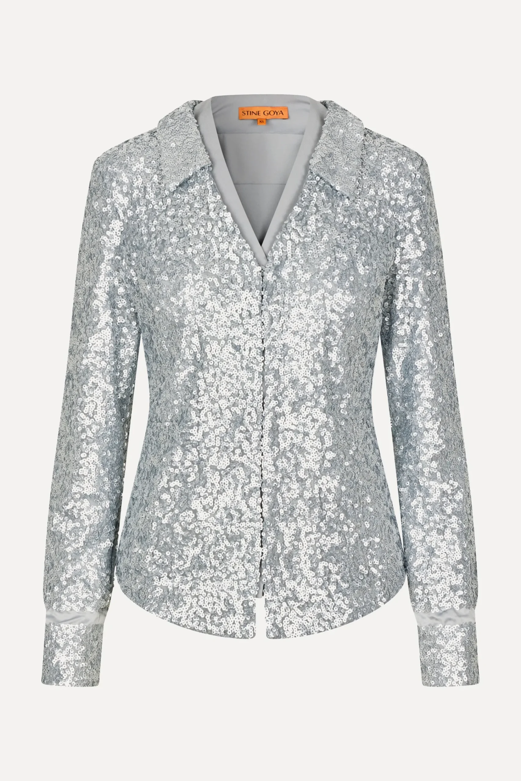 STINE GOYA Double Collar Shirt - Steel Grey SteelGrey Discount