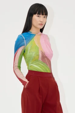 STINE GOYA Elastic Long Sleeve Top - Hands Clearance