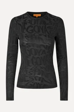 STINE GOYA Elastic Long Sleeve Top - Liquified Logo LiquifiedLogo New
