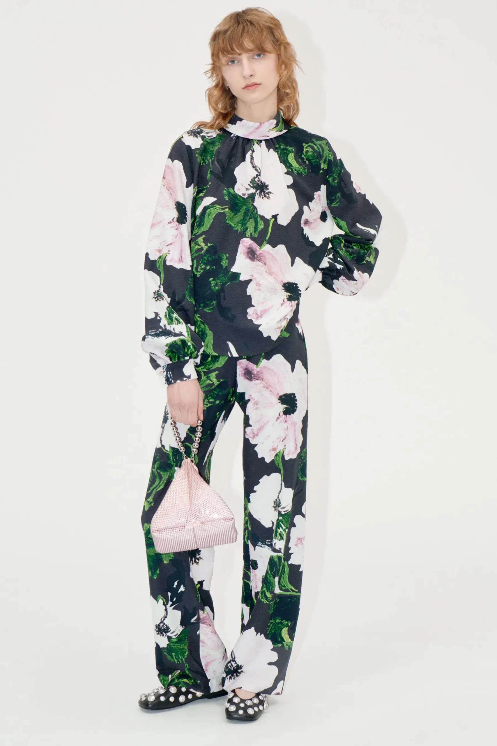 STINE GOYA Elasticated Long Pants - Umber Windflower UmberWindflower Online