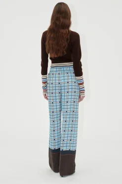 STINE GOYA Elasticated Long Pants - Window Check WindowCheck Clearance