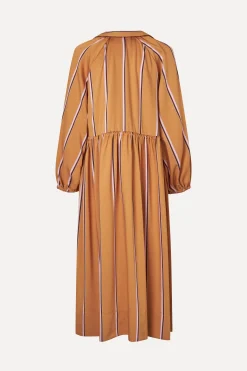 STINE GOYA Elasticated Midi Dress - Cocoa Stripes CocoaStripes Shop