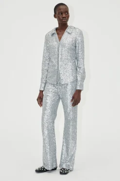 STINE GOYA Elasticated Straight Long Pants - Steel Grey SteelGrey Store