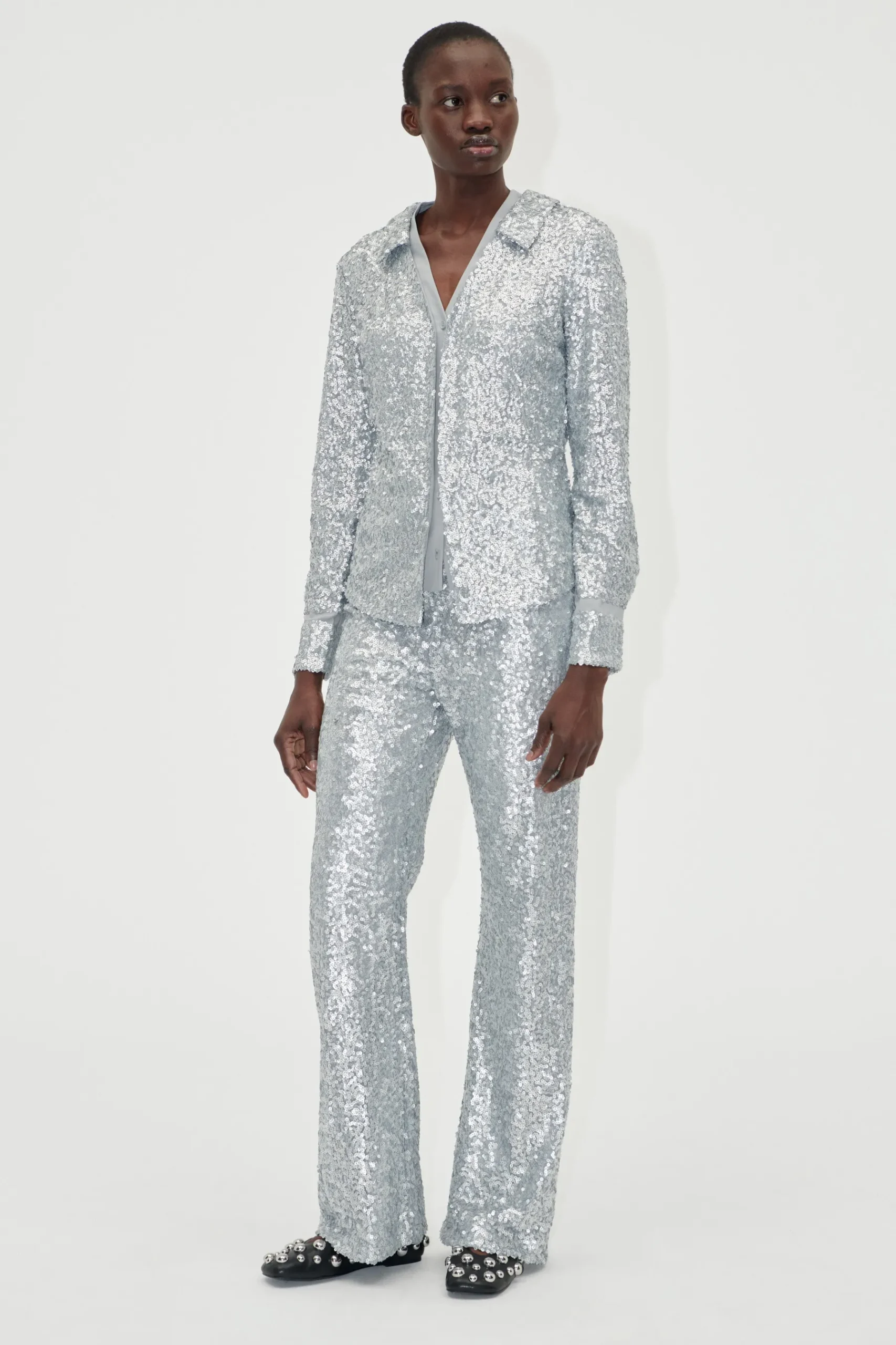 STINE GOYA Elasticated Straight Long Pants - Steel Grey SteelGrey Store