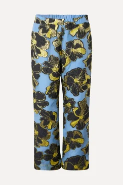 STINE GOYA Elasticated Waistband Pants - Blue Anemone Jacquard BlueAnemoneJacquard Outlet