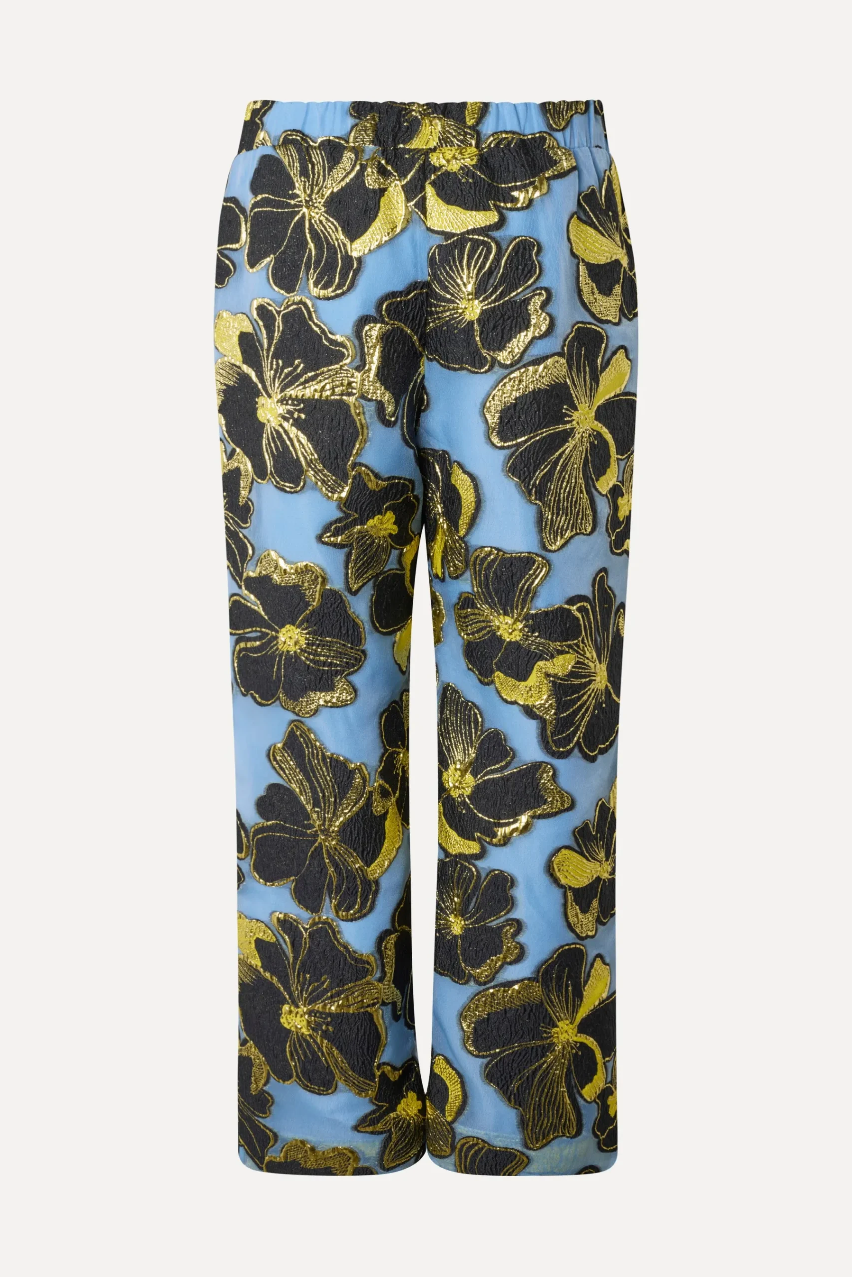 STINE GOYA Elasticated Waistband Pants - Blue Anemone Jacquard BlueAnemoneJacquard Outlet