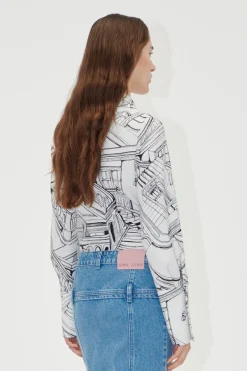 STINE GOYA Fitted Long Sleeve Shirt - Fineline Staircase FinelineStaircase Fashion