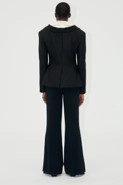 STINE GOYA Flared Long Pants - Black Flash Sale