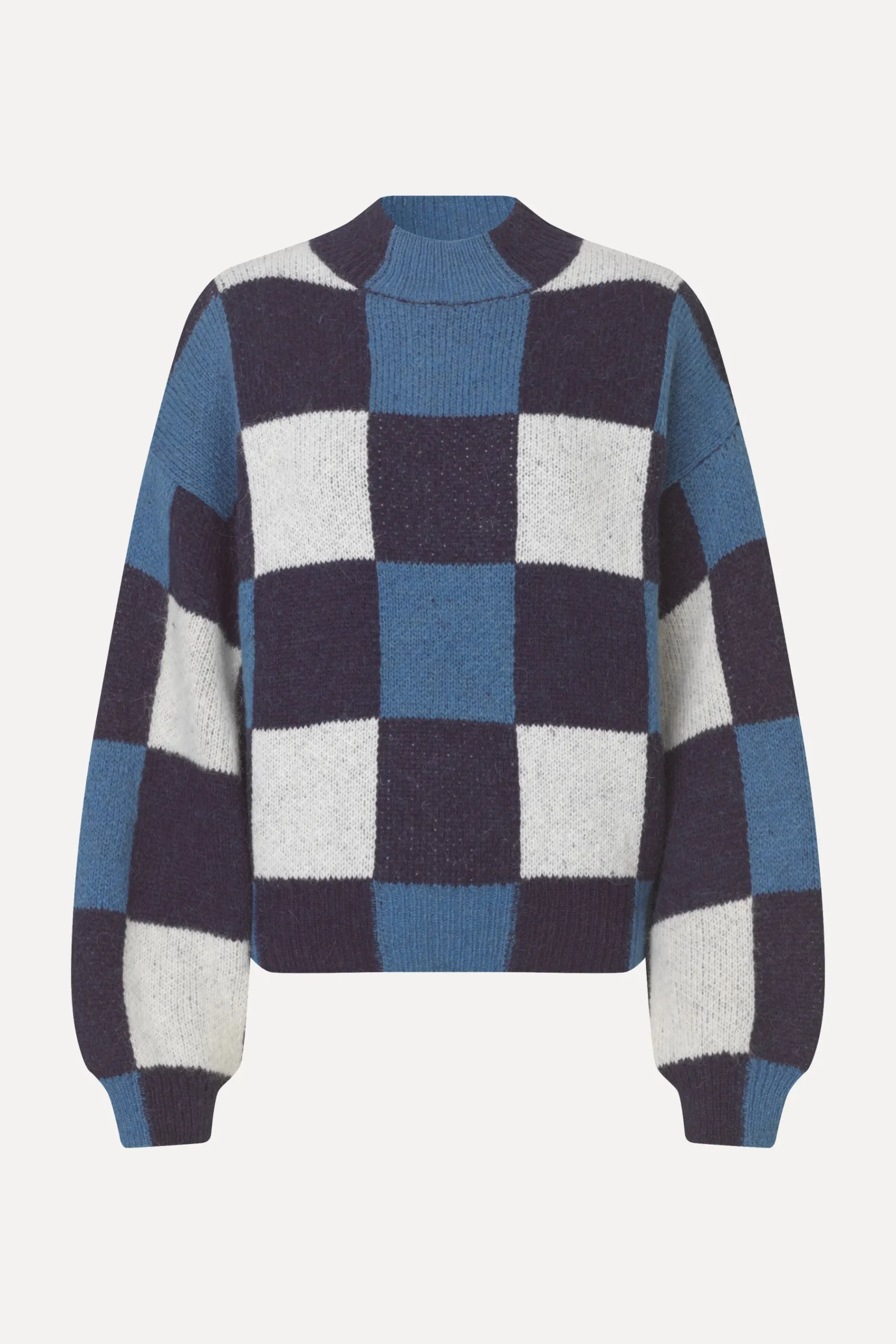 STINE GOYA Gingham Check Sweater - Blue Gingham Check BlueGinghamCheck Fashion