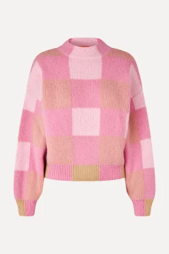 STINE GOYA Gingham Check Sweater - Pink Gingham Check PinkGinghamCheck New