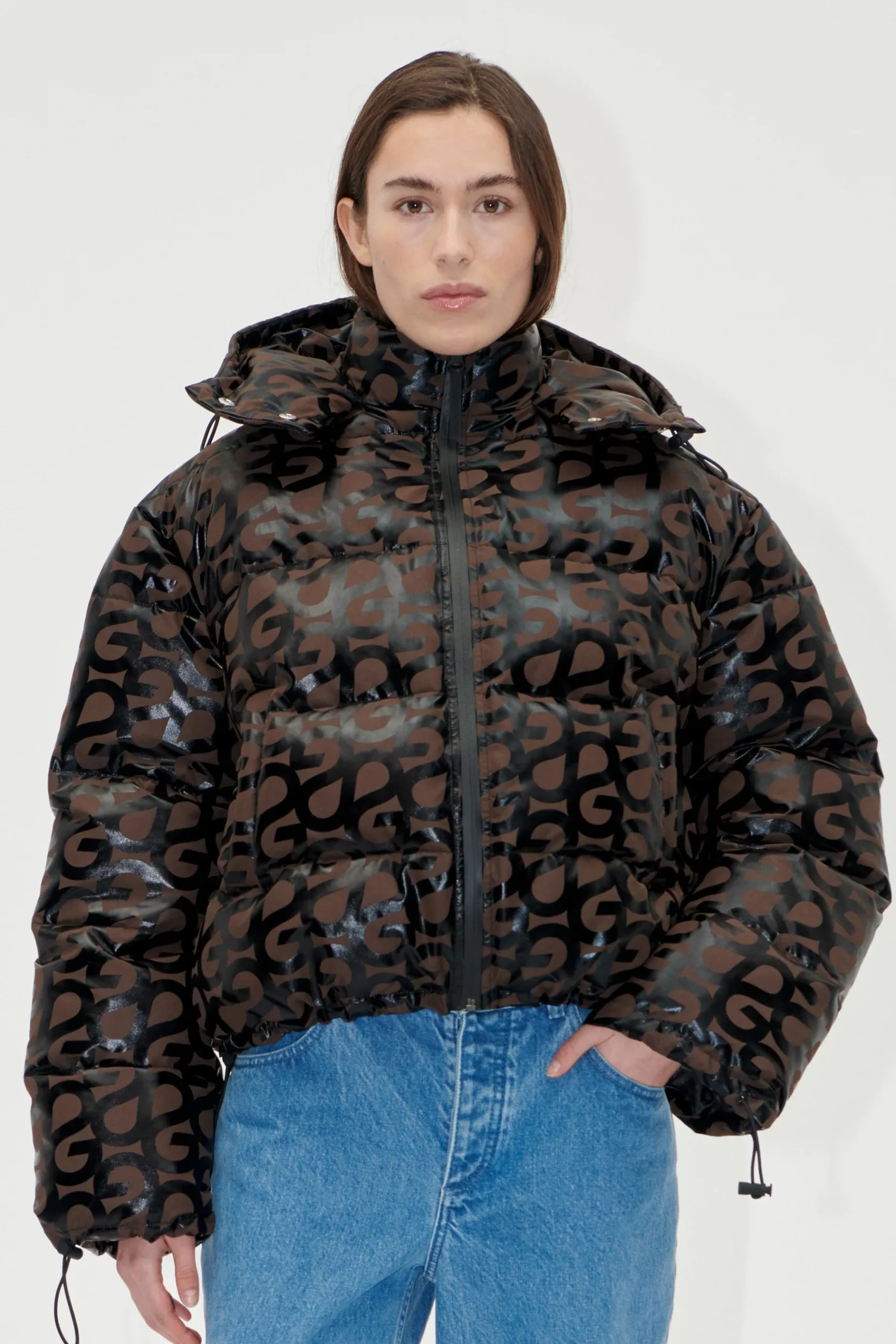 STINE GOYA Hooded Long Sleeve Puffer - SG Logo SGLogo Cheap