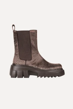 STINE GOYA Hybrid Crystalized Wedge - Chocolate Cheap