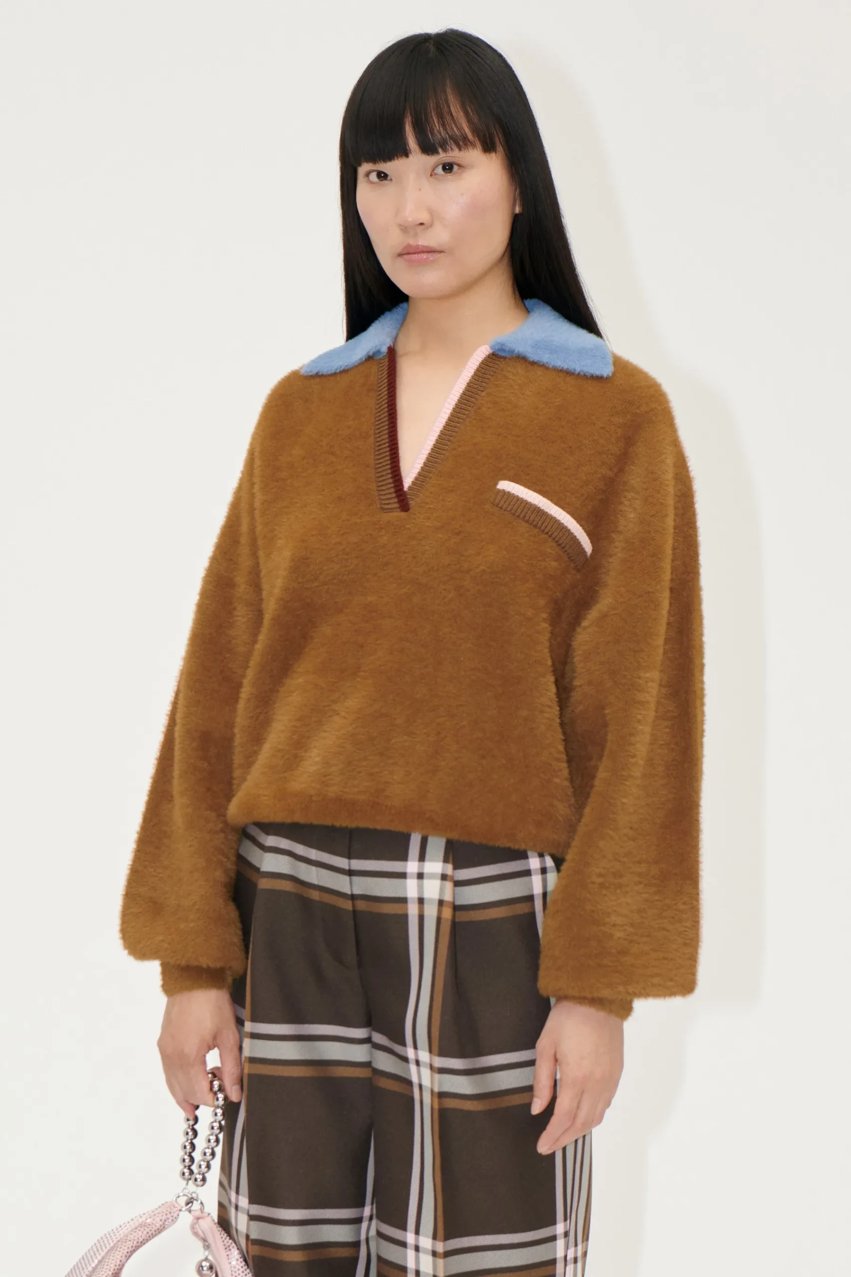 STINE GOYA Knit Polo - Partridge Brown PartridgeBrown Outlet