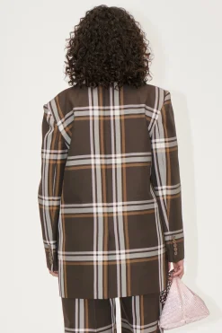 STINE GOYA Long Sleeve Boxy Blazer - Weaved Checks WeavedChecks Best
