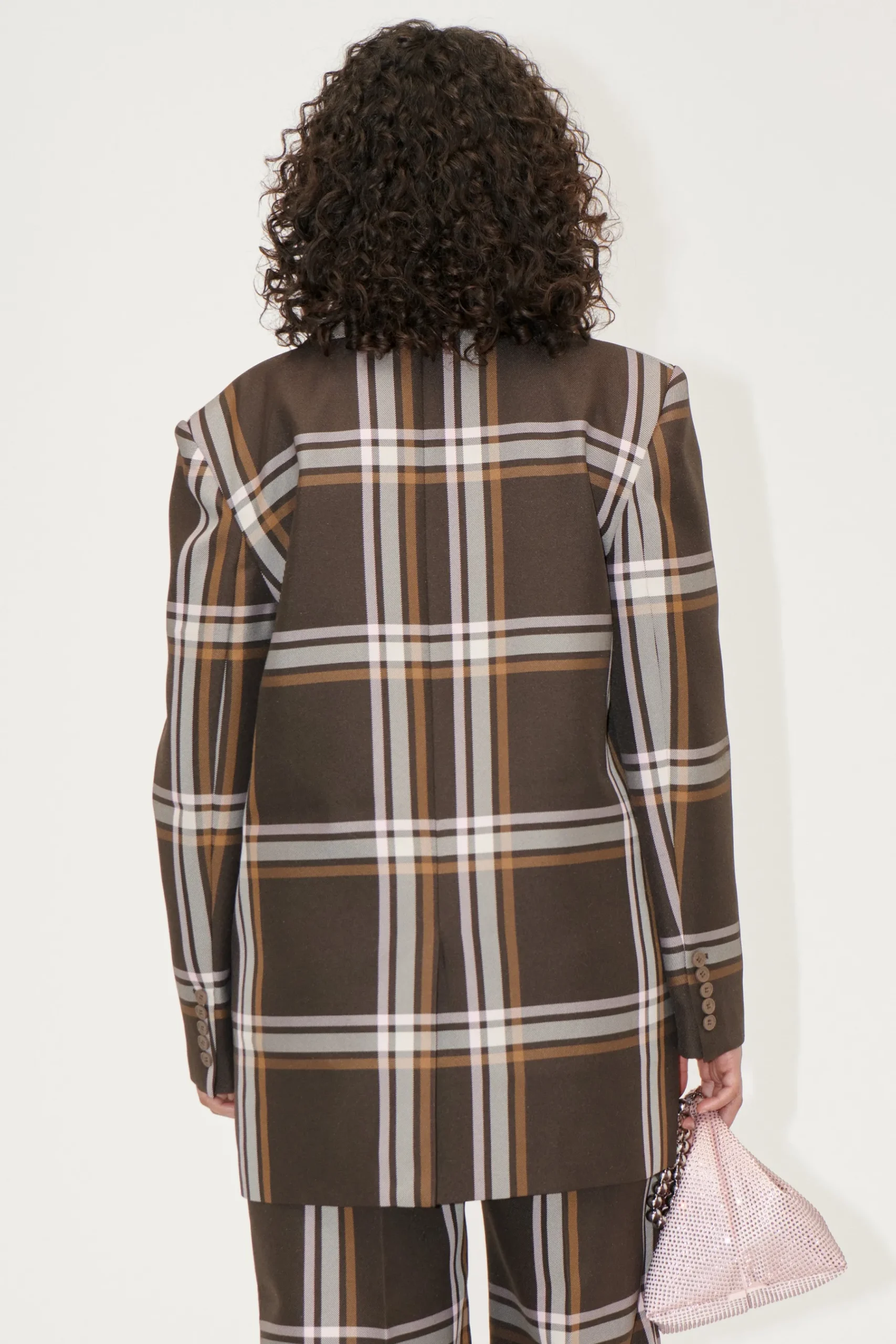 STINE GOYA Long Sleeve Boxy Blazer - Weaved Checks WeavedChecks Best