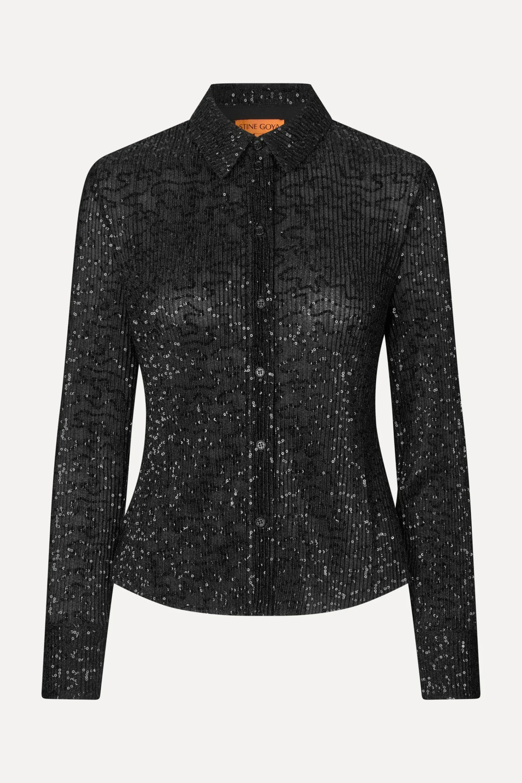 STINE GOYA Long Sleeve Buttondown - Black Clearance