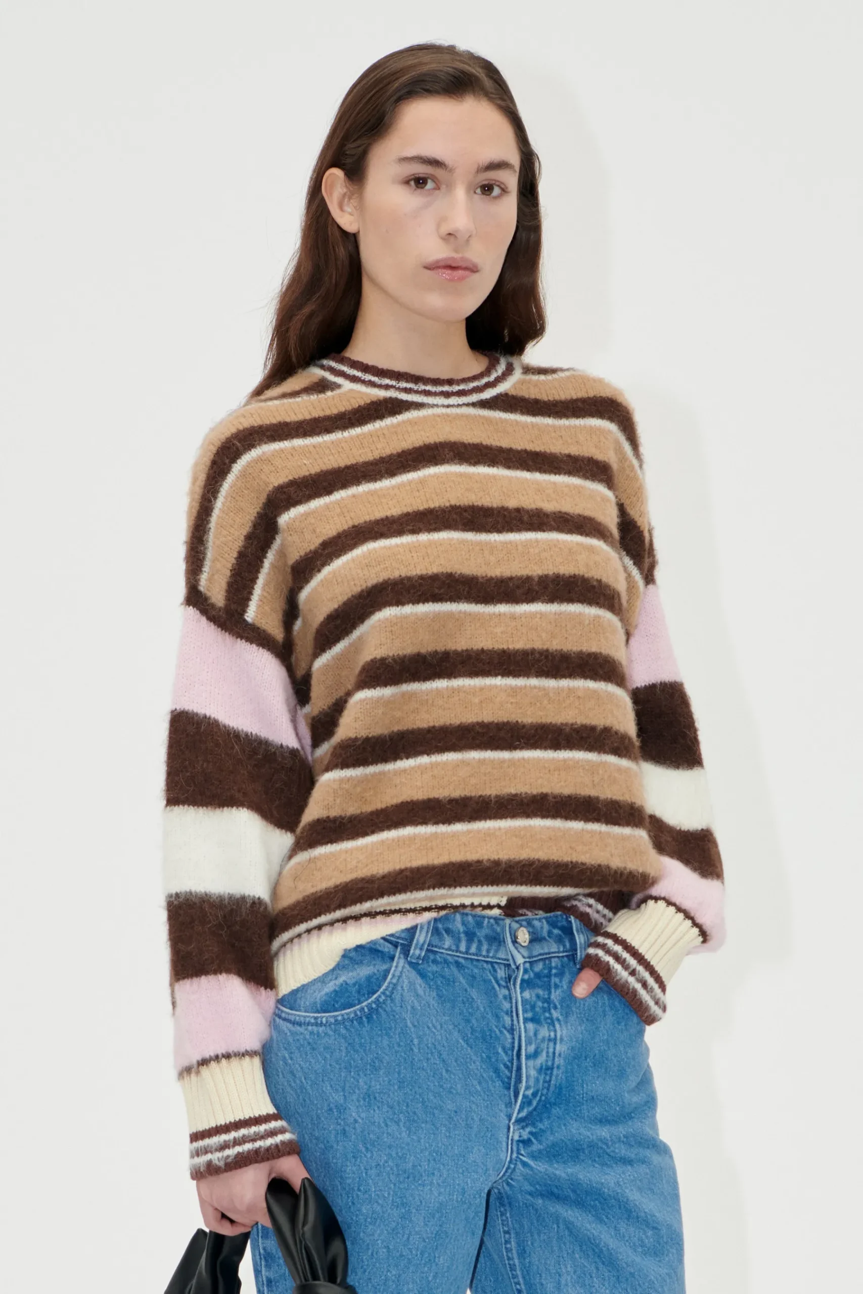 STINE GOYA Long Sleeve Crew Neckline Jumper - Multi Stripes MultiStripes Best Sale