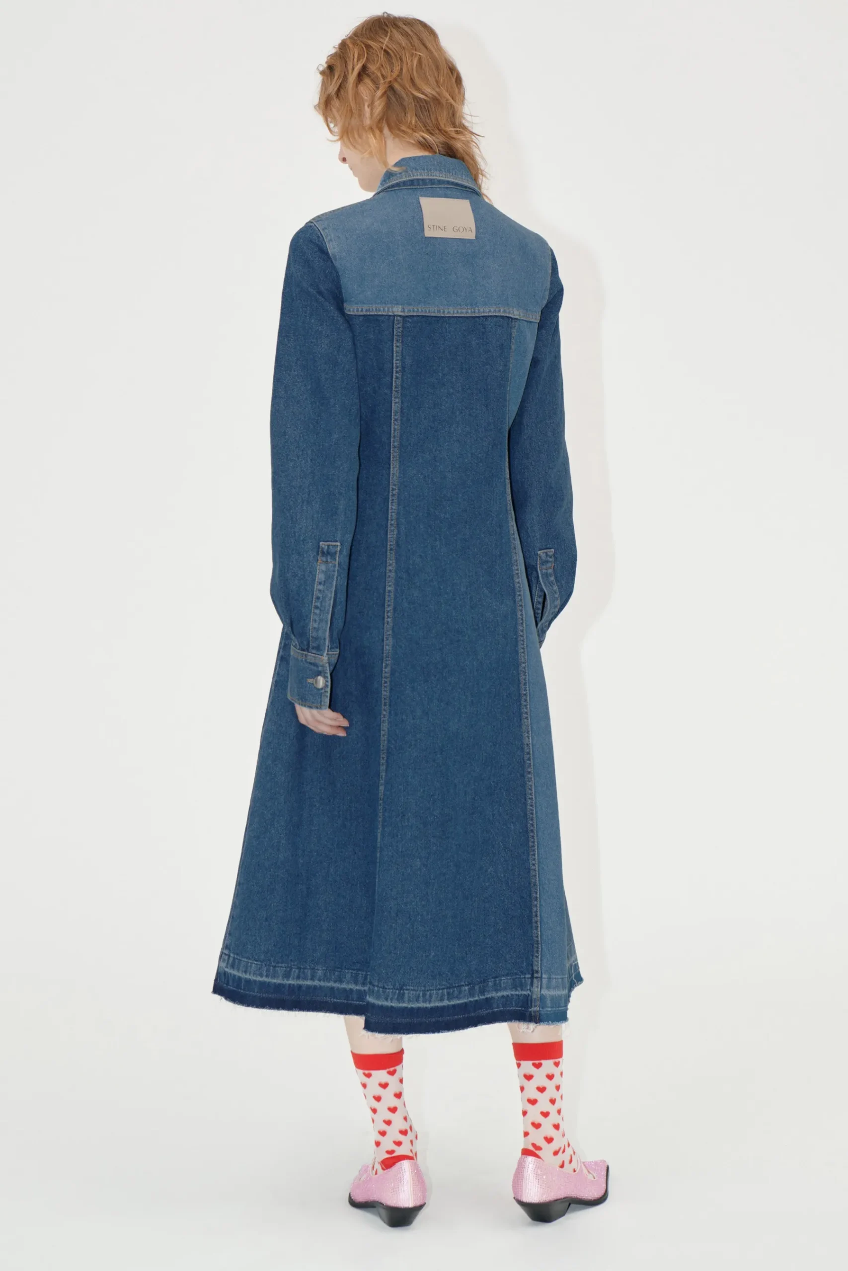 STINE GOYA Long Sleeve Denim Dress - Two Tone Denim TwoToneDenim Best