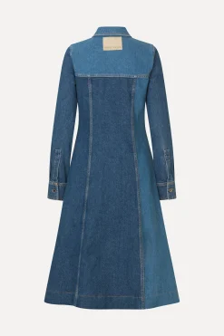 STINE GOYA Long Sleeve Denim Dress - Two Tone Denim TwoToneDenim Best