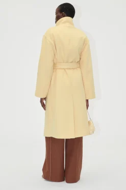 STINE GOYA Long Sleeve High Collar Coat - Butter Milk ButterMilk Best