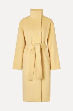 STINE GOYA Long Sleeve High Collar Coat - Butter Milk ButterMilk Best