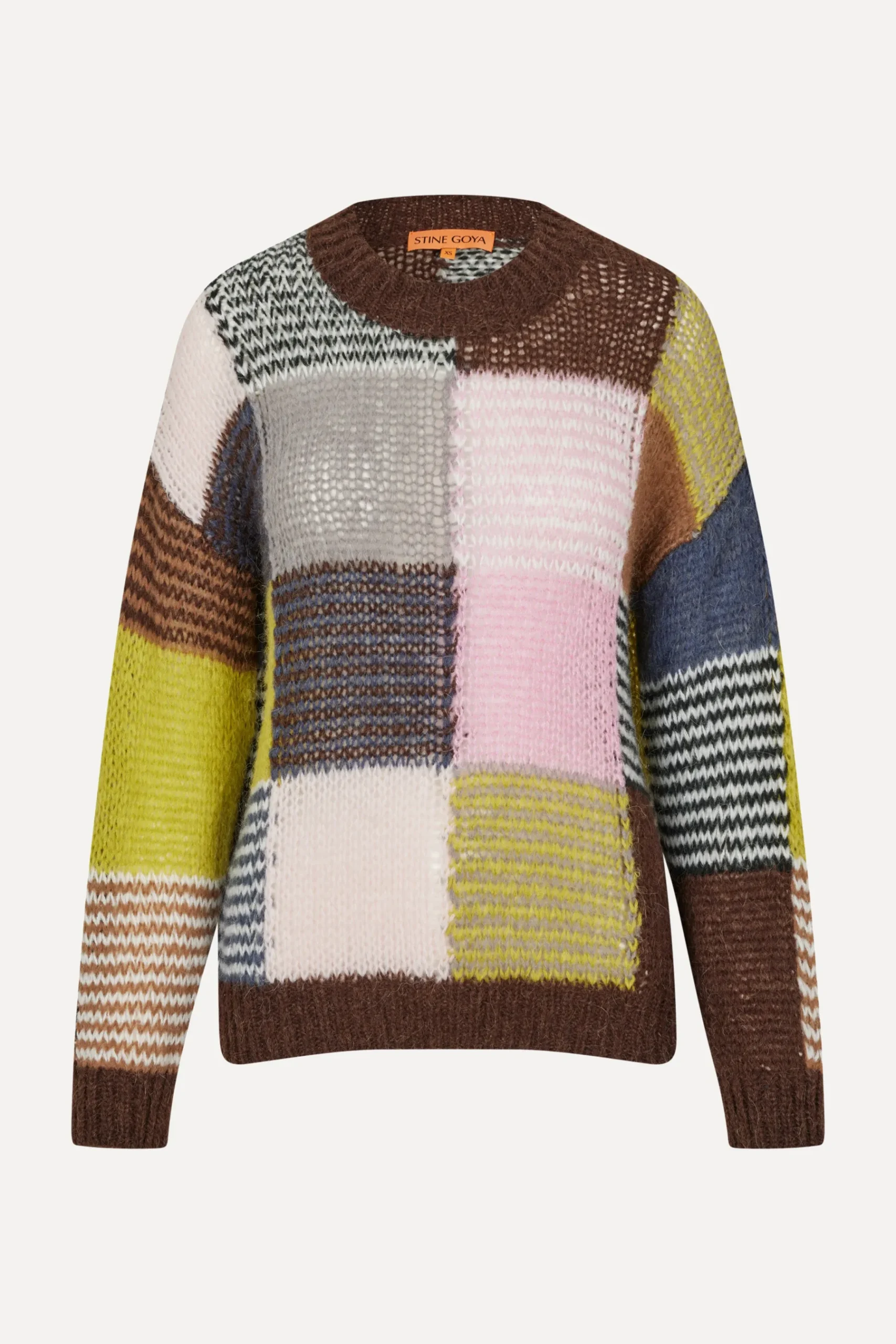 STINE GOYA Long Sleeve Jumper - Multi Checks MultiChecks Cheap