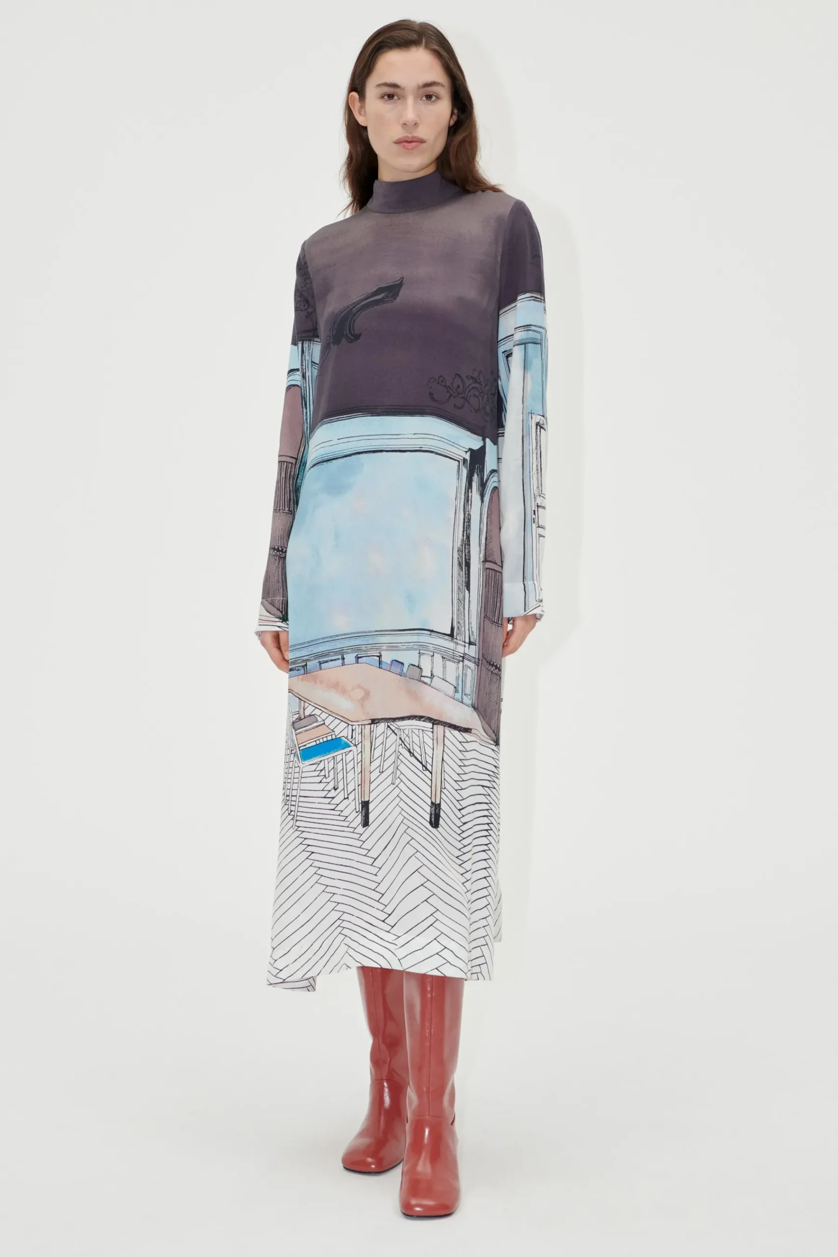 STINE GOYA Long Sleeve Midi Dress - Fineline Showroom FinelineShowroom Best Sale