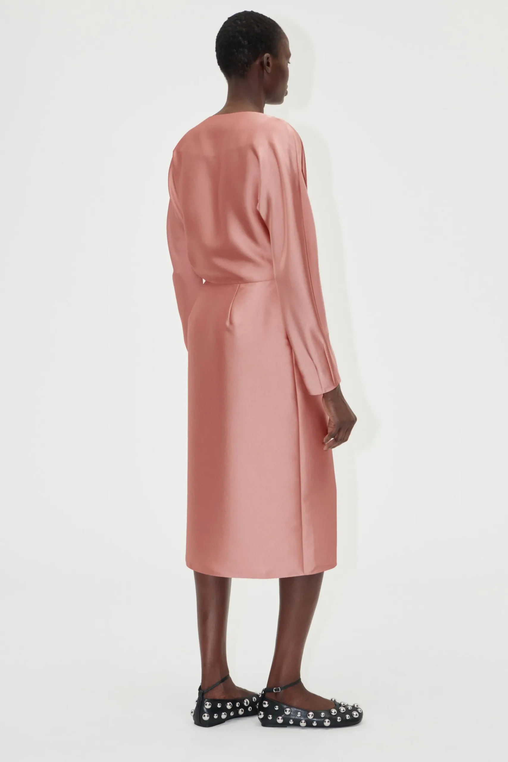 STINE GOYA Long Sleeve Midi Dress - Rose Tan RoseTan Clearance