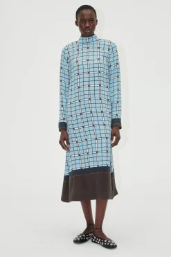 STINE GOYA Long Sleeve Midi Dress - Window Check WindowCheck Hot