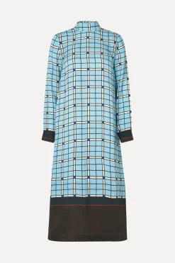STINE GOYA Long Sleeve Midi Dress - Window Check WindowCheck Hot