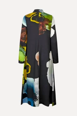 STINE GOYA Long Sleeve Midi Dress - Watercolor Bloom Maxi WatercolorBloomMaxi Outlet