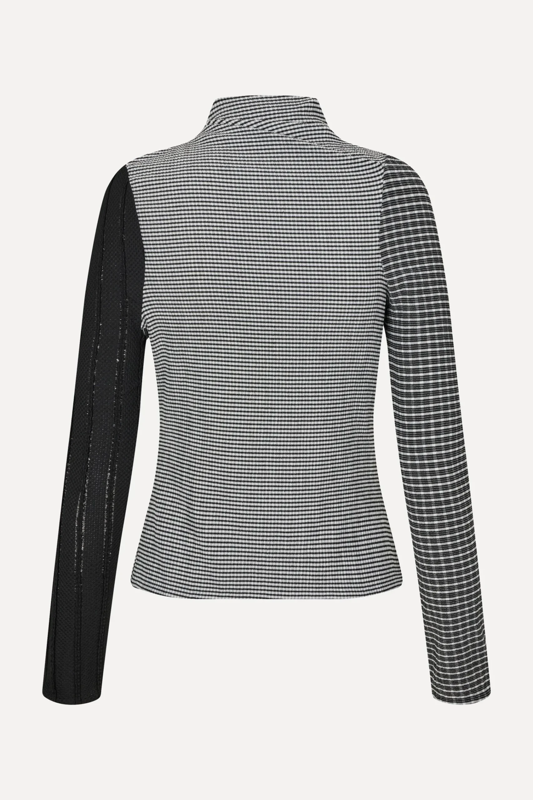 STINE GOYA Long Sleeve Pleated Shoulder Top - Black / White Online