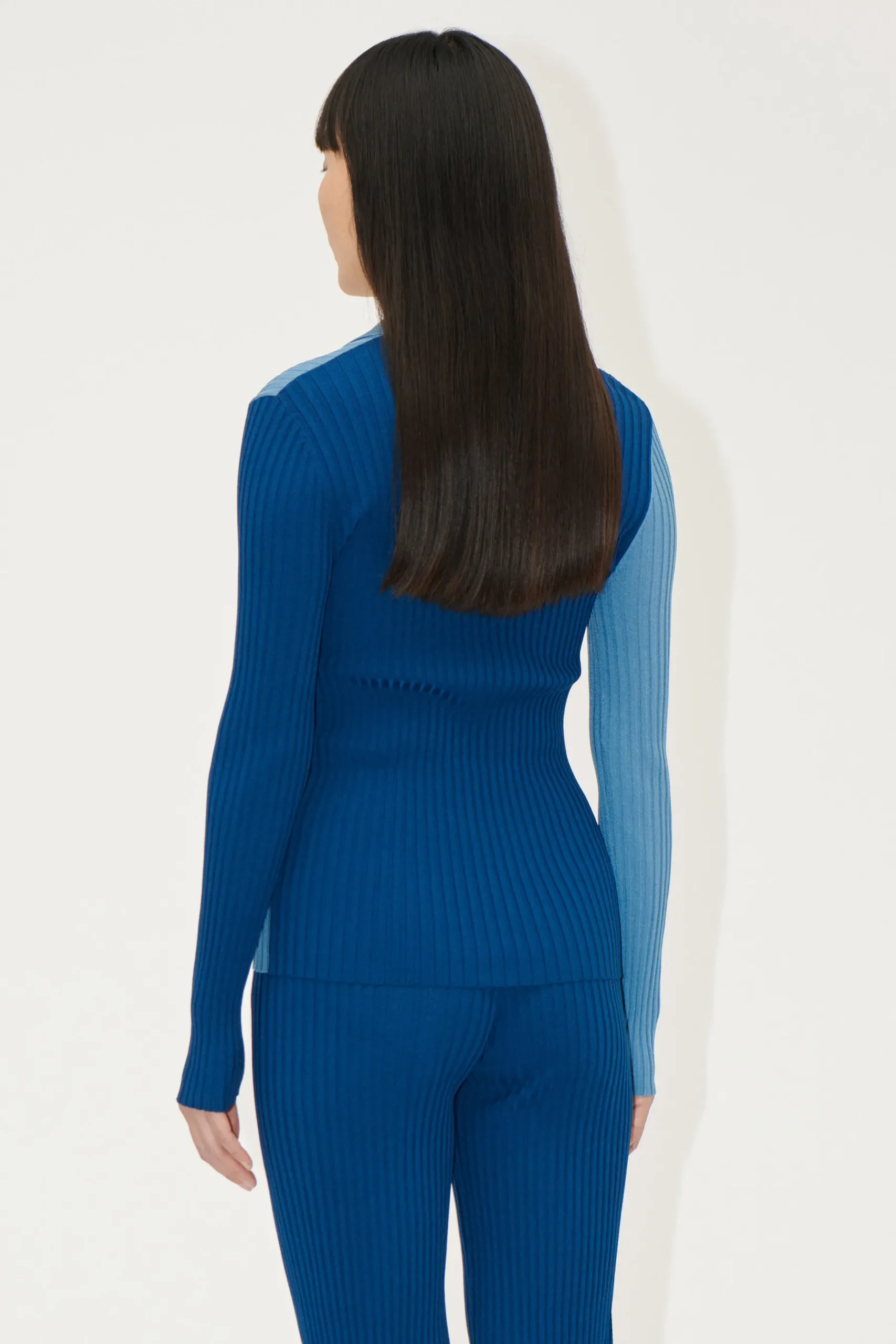 STINE GOYA Long Sleeve Polo - Blue Jean BlueJean Fashion