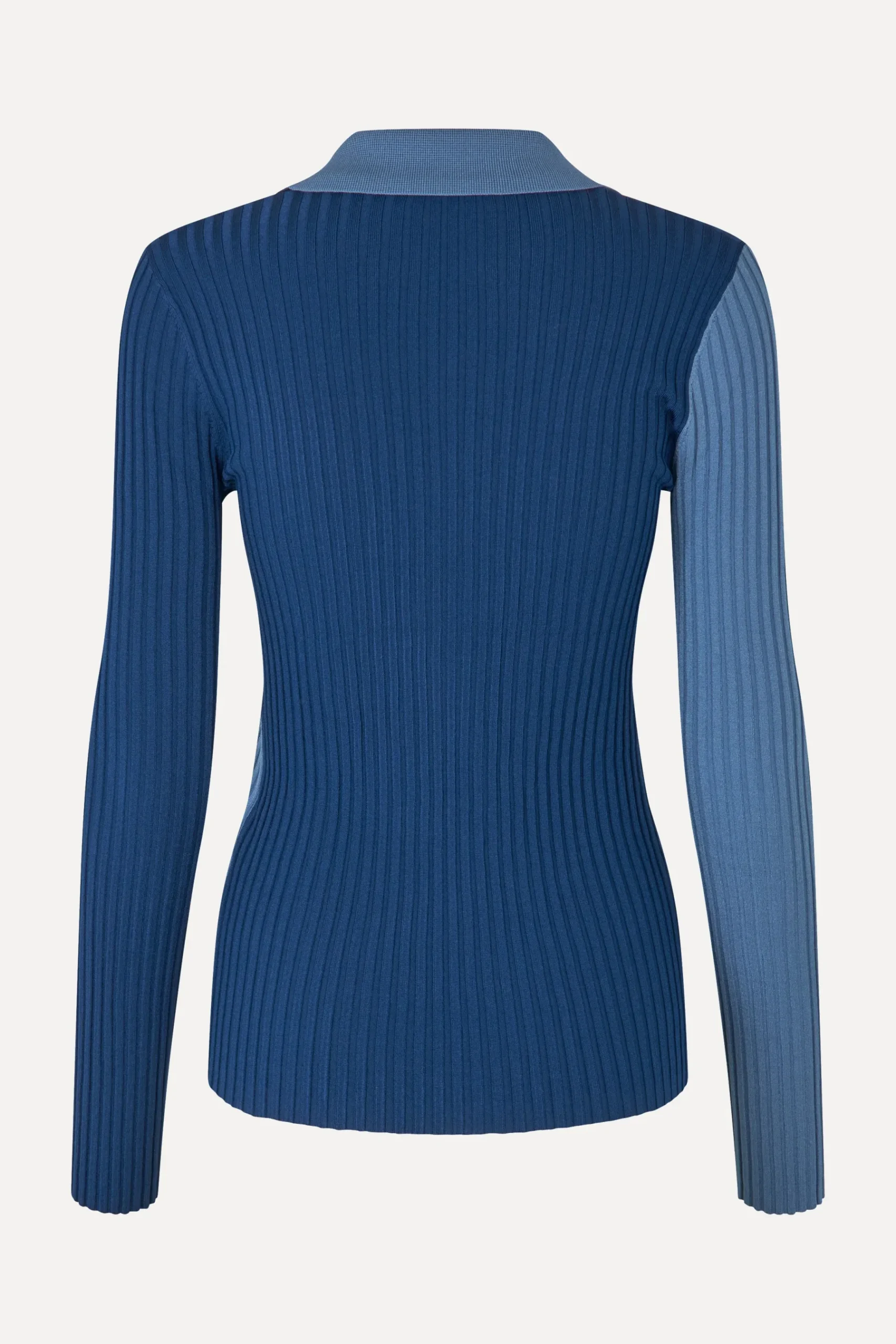 STINE GOYA Long Sleeve Polo - Blue Jean BlueJean Fashion