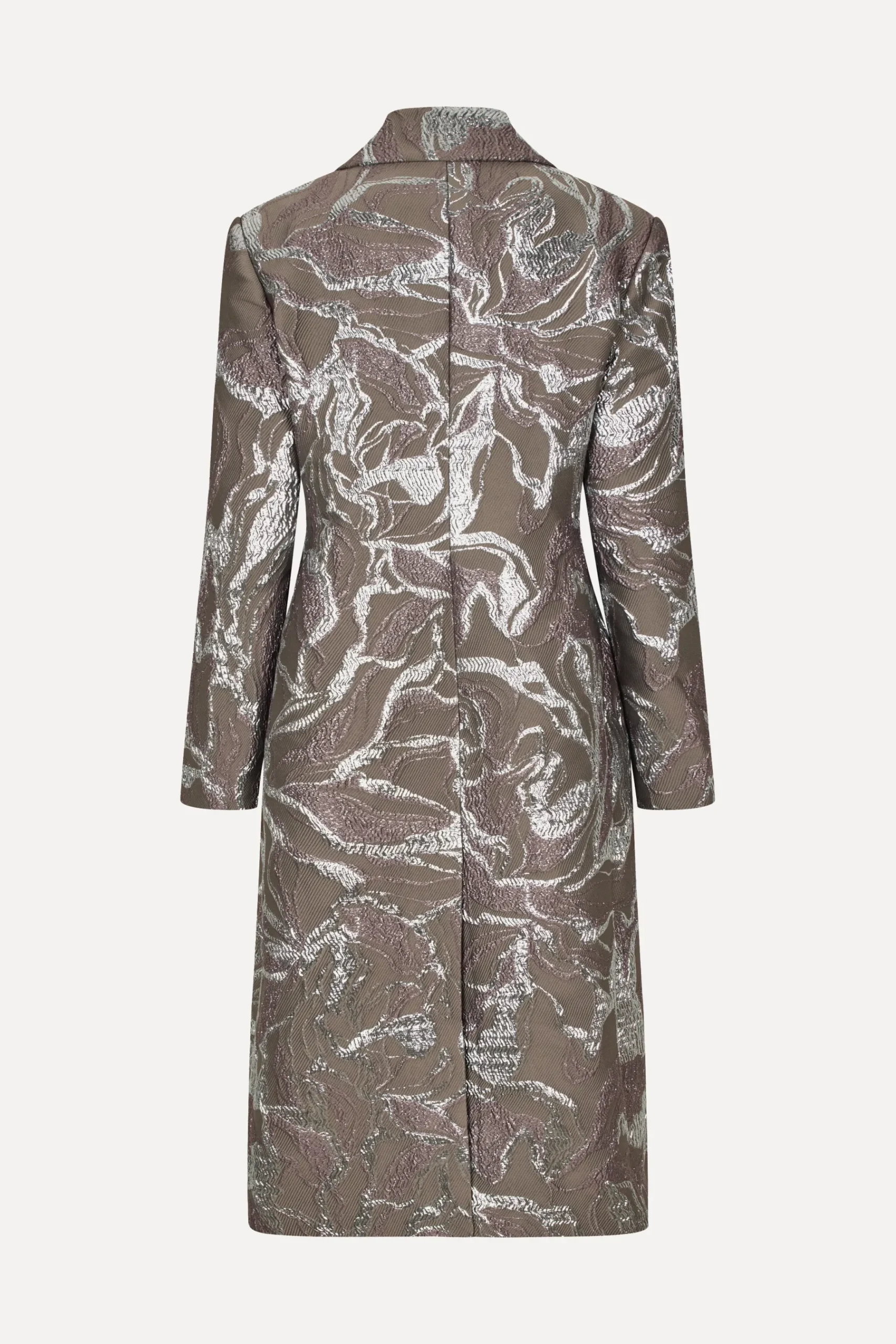 STINE GOYA Long Sleeve Straight Coat - Abstract Foliage AbstractFoliage Best