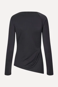 STINE GOYA Long Sleeve Top With Fixed Buckle - Jet Black JetBlack Fashion