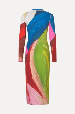STINE GOYA Pullover Long Sleeve Midi Dress - Hands Best Sale