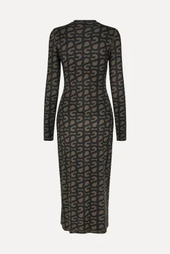STINE GOYA Pullover Long Sleeve Midi Dress - SG Logo SGLogo New