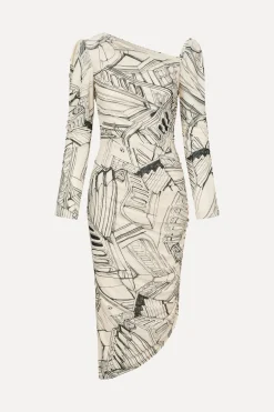 STINE GOYA Rouched Midi Dress - Fineline Staircase FinelineStaircase Store