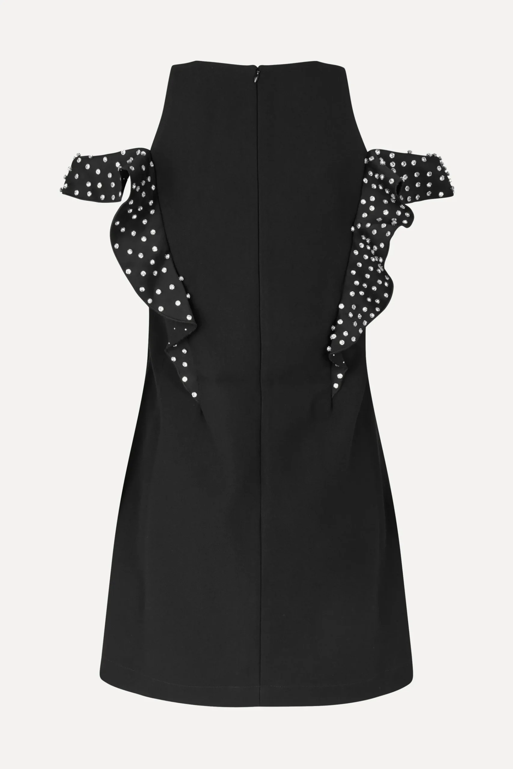 STINE GOYA Ruffle Sleeve Mini Dress - Black Clearance