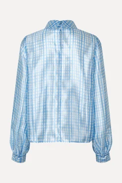 STINE GOYA SGAshley Blouse - Blue Check BlueCheck Shop