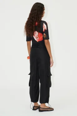 STINE GOYA SGChrissy Pants - Jet Black JetBlack Fashion