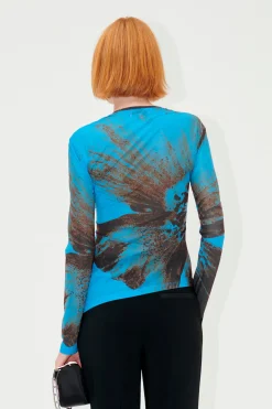 STINE GOYA SGFlorian Blouse - Brown Brush Stroke Poppy BrownBrushStrokePoppy Fashion