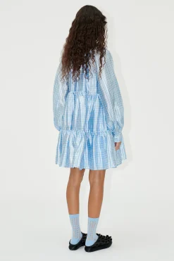 STINE GOYA SGJasmine Dress - Blue Check BlueCheck Outlet